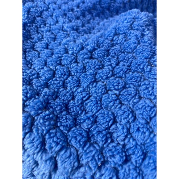 Zak & Zoey Boy Baby Blanket Little King Lion Blue Textured Popcorn Fleece 30x40" - Picture 5 of 8